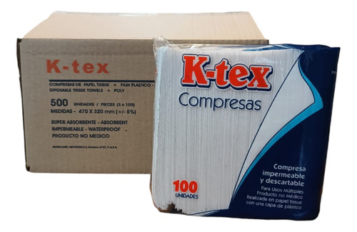 Cajón: 500 u. (5 packs individuales de 100 u.)